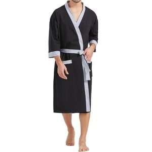 Men’s Black and Gray Robe Size 5XL